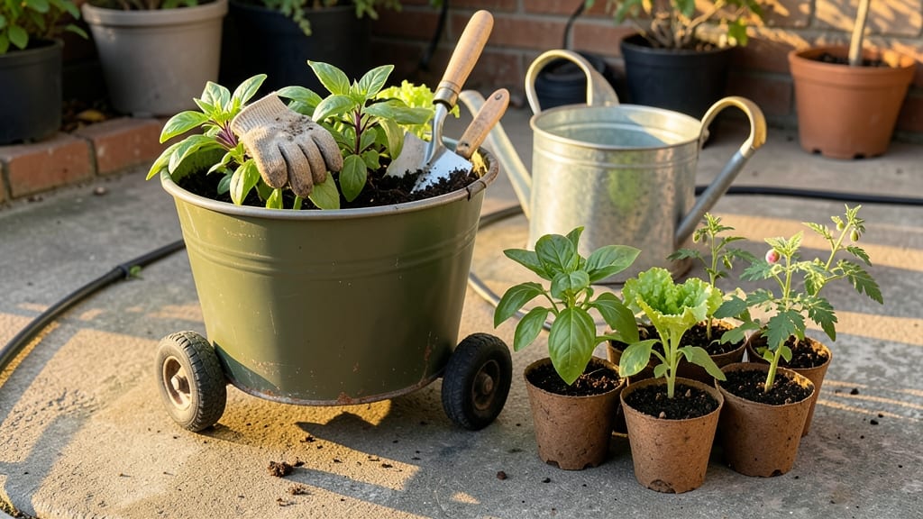 Wheeled Bucket Garden: Space-Saving Layouts and Plant Pairing Tips