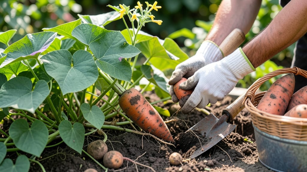 When to Pick Sweet Potatoes From the Garden: Skin Slip Test and Vine Guide
