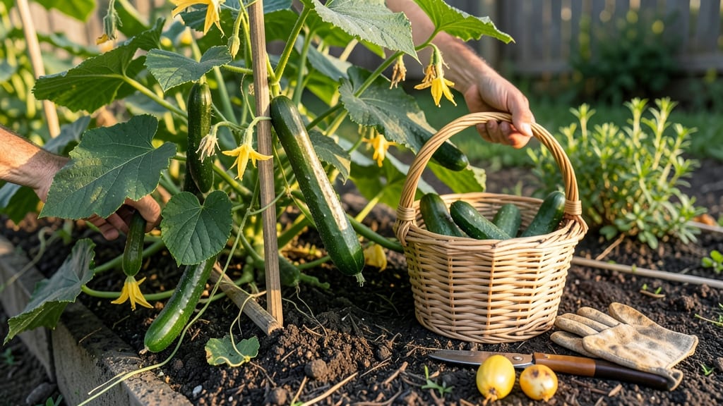 When to Pick Cucumbers From Garden: Size, Color & Texture Tricks for Crisp Harvests
